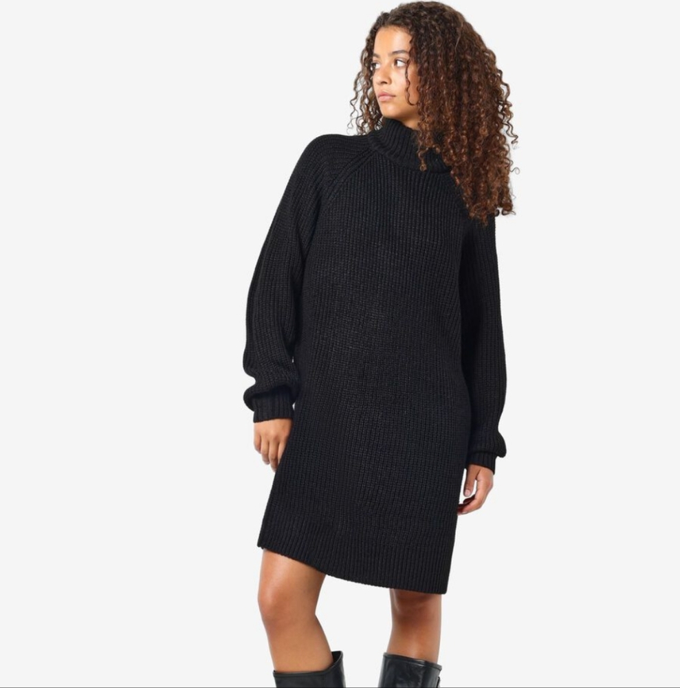 Noisy May Naomi Turtleneck Bat Wing Mini Dress Black XL NWT